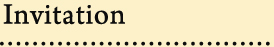 Invitation